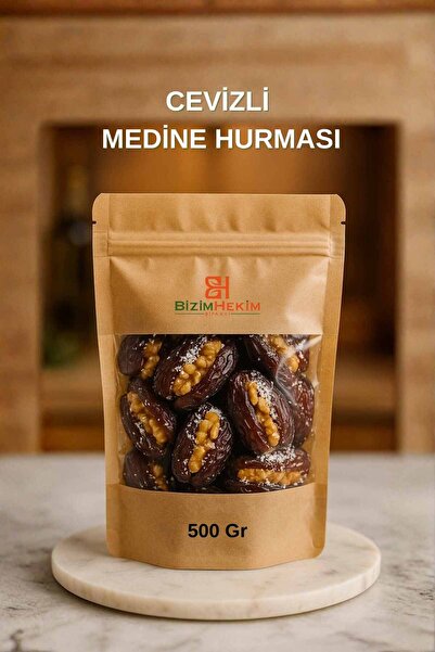 BİZİMHEKİM ŞİFA EVİ Cevizli Medine Hurması 500 Gr
