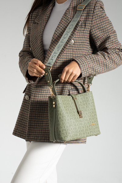 Paul Brand New Season Column Strap 4-Compartment Green Women's Shoulder Bag and Wallet Combination Try205502