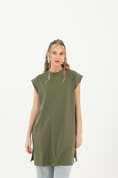 Modamorfo Women's Basic Sleeveless T-Shirt - 30725Tun