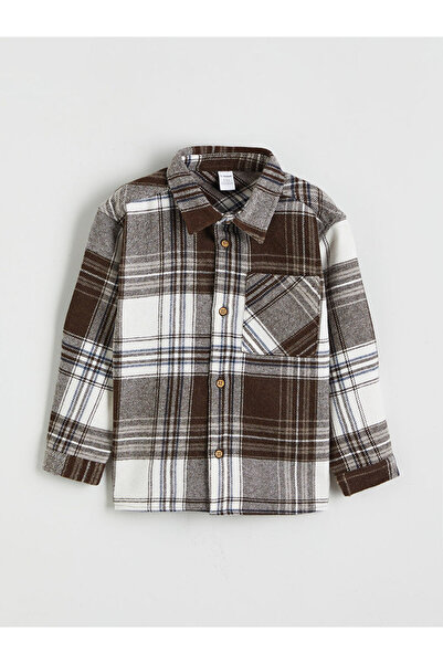 LC Waikiki Brown Plaid Boys' Lumberjack Shirt from Plus-Store