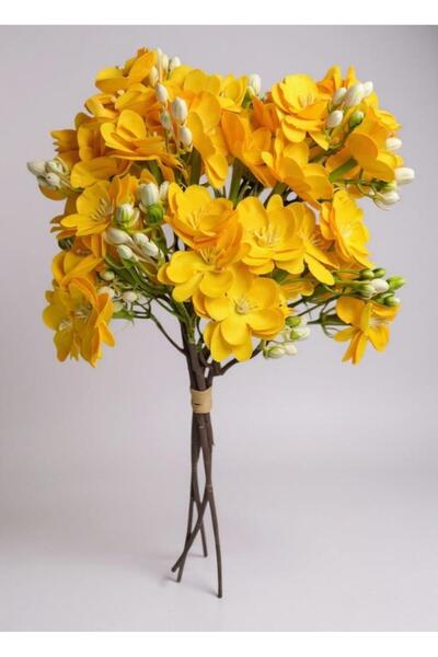 Nettenevime Artificial Flower Yellow Jasmine Flower Bunch 4 Branches Bouquet 40*20cm