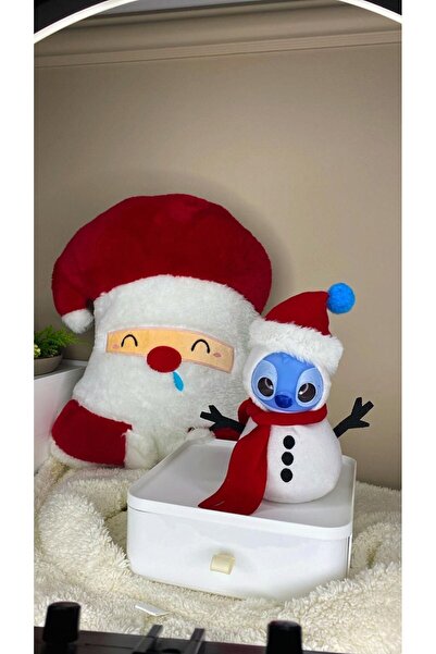 BİAK TİCARET Stitch yılbaşı özel seri Peluş Oyuncak Kardan Adam Sürpriz Oyunc...