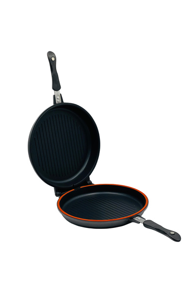 Cady One 32cm Non-stick Double Grill Pan with Airtight Lid and Heat-Insulated Handle