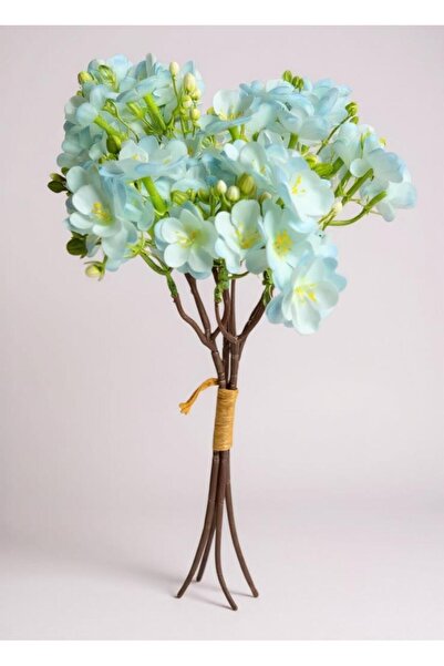 Nettenevime Artificial Flower Blue Jasmine Flower Bunch 4 Branches Bouquet 40*20cm