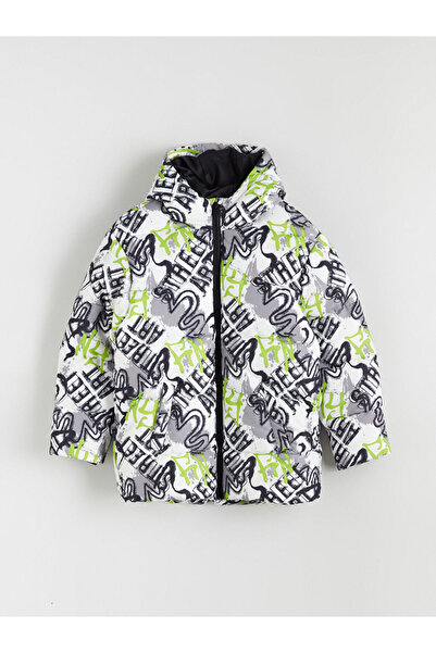 LC Waikiki Rmz Gi̇yi̇m Farkiyla Hooded Boys' Puffer Jacket
