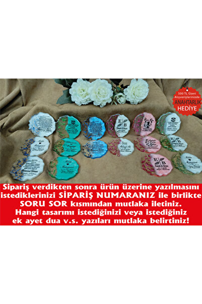 ErenAksesuar Epoksi Magnet 10 Adet Nişan Magneti Nikah Magneti Kına Magneti S...