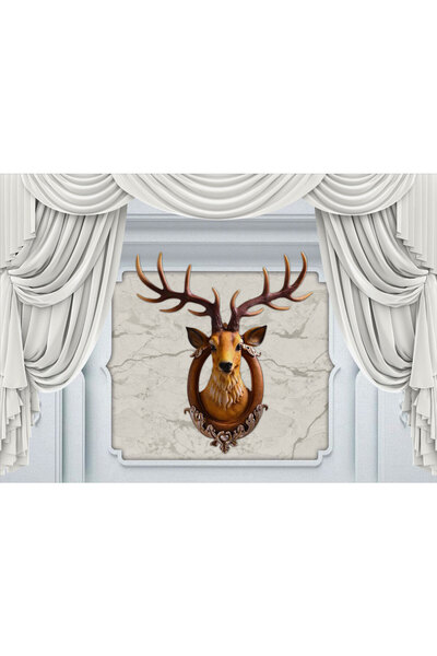 VIODESIGN Fototapet 3D, Dormitor Alb Cerb, autoadeziv, multicolor, 80x120 cm ...