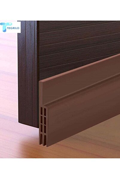 TEGRILO Door Draft Stopper Bottom Seal for Exterior & Interior Doors 2"W x 39"L - Brown