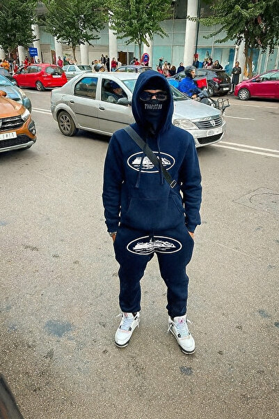 classy moda Unisex 3 İplik Kapüşonlu Kanguru Cepli Sweatshirt ve Eşofman Altı...