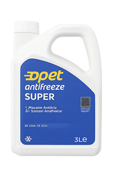 opet Antifiriz Süper 3 Lt Mavi Antifiriz 2025 Üretim Yeni Ambalaj