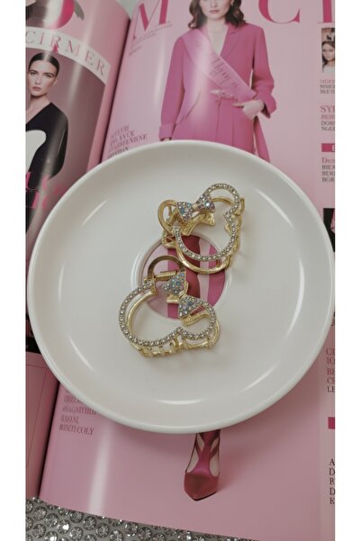 GÜLPEŞE 2 Li Minimal Crystal Stone Metal Latch Buckle Mickey Mouse m
