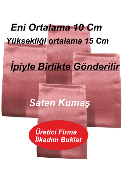 ilkadimbuklet 10 Pieces of Shiny Satin Fabric 10*15 cm Lavender, Soap, Money, Gift, Rose, Etc. Sac