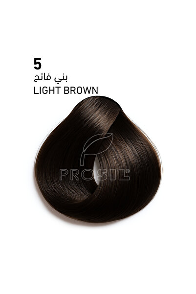 PROSİL صبغة شعر بروسيل رقم 5 بني فاتح – لون مشرق وتغطية مثالية للشيب