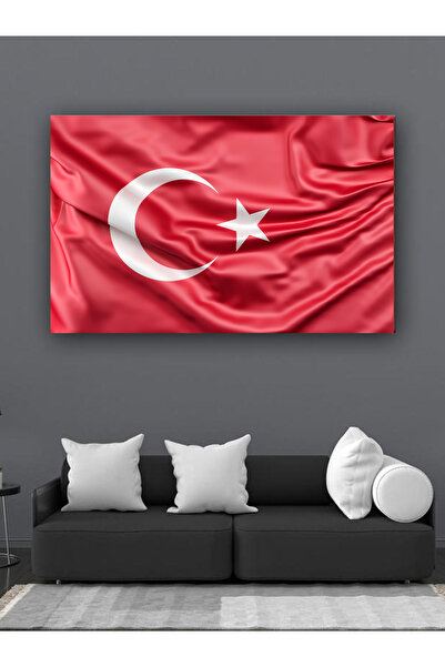 mgifashion Türk bayrağı Kanvas Tablo Ay yıldız Tablo türkiye dalgalı model