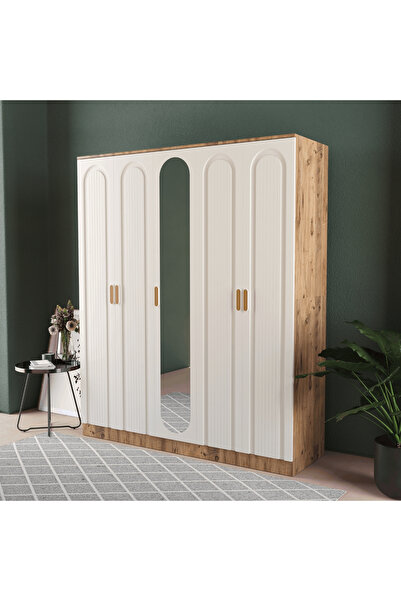 Teen & Bright MİLA 5 KAPAKLI EKO GARDIROP - MDF KAPAK