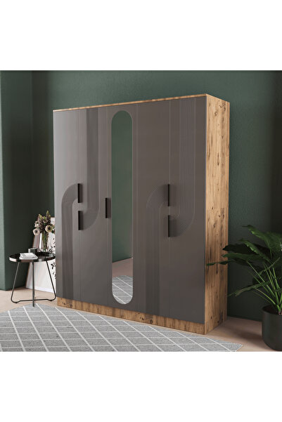 Teen & Bright EKİN 5 KAPAKLI EKO GARDIROP - MDF KAPAK