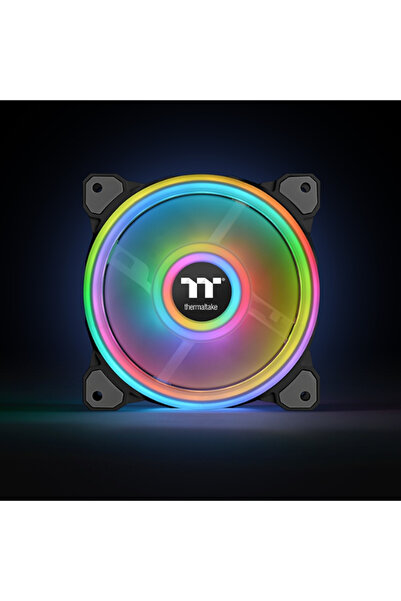 THERMALTAKE Riing Quad 12 RGB Radiator Fan TT Premium Edition 3 Fan Pack (Controller included) Black