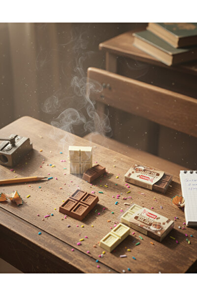 Mikro 2'li Çikolata Kokulu Silgi | Çikolata Görünümlü Silgi