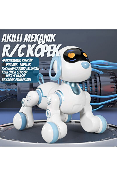 TRENDZONE Uzaktan Kumandalı Şarjlı Işıklı Müzikli Dokunma Sensörlü İnteraktif Akıllı Robot Köpek