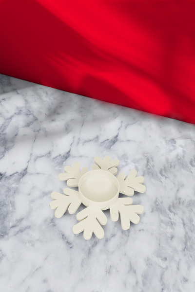 Flipped حامل شموع على شكل ندفة ثلج لعيد الميلاد، ديكور وهدايا لرأس السنة الجديدة