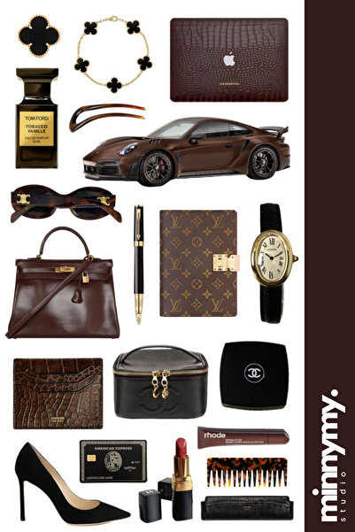 Minnymy Brunette Affair Collection Sticker, Çıkartma, Ajanda, Günlük, Planlay...