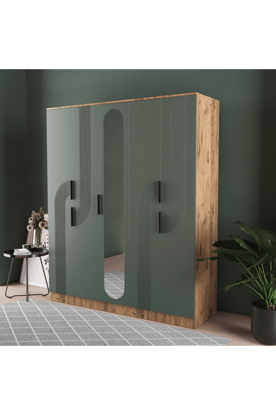 Teen & Bright EKİN 5 KAPAKLI EKO GARDIROP - MDF KAPAK