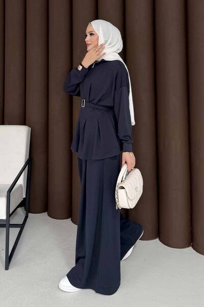 Melike Tatar Pleated Modal Suit 3-4005