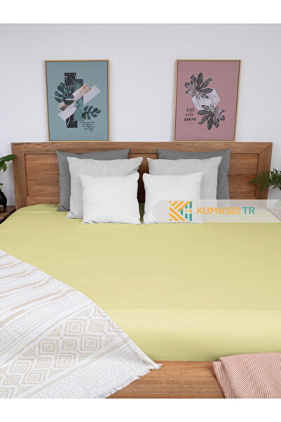 kumaşçıtr Cotton Ranforce Fitted Sheet White +20 cm Edge Height Double Size