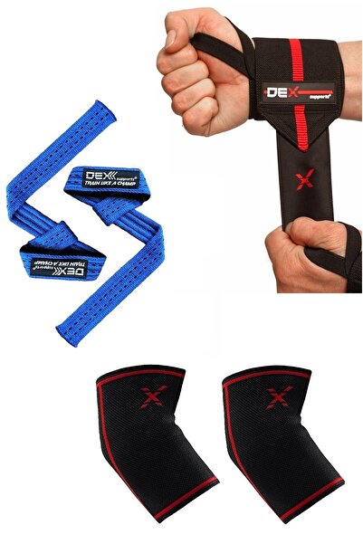 Dex Supports Fitness Dirseklik Elbow Sleeve , Fitness Bileklik Wrist Wraps El...