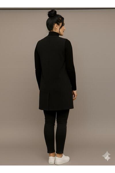 BAGİSTA BUTİK Comfortable Fit Buttoned Pocket Detail Long Vest Stylish and Easy to Match