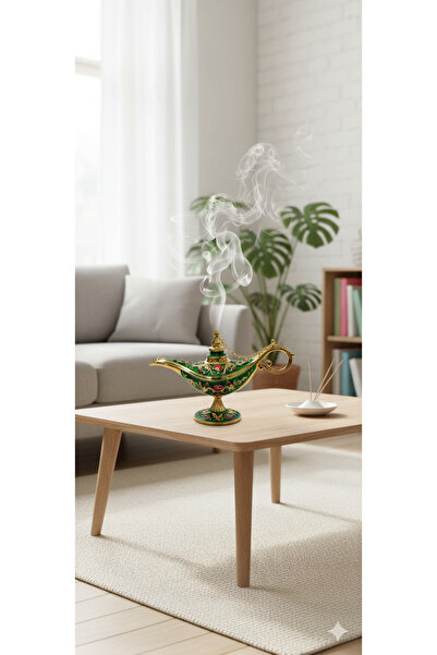 3D TASARIM TÜTSÜLÜK ALADDİNİN SİHİRLİ LAMBASI 12X8 CM