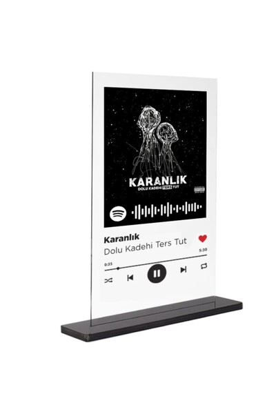 shop Dekorif_Spotify Plak_Karanlık_Dolu Kadehi Ters Tut_15x20