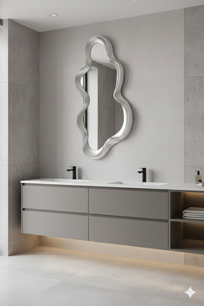 Generic An elegant mirror with a luxurious frame adds a touch of sophistication to any space. 100 x 49 cm