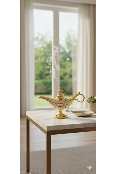 3D TASARIM TÜTSÜLÜK ALADDİNİN SİHİRLİ LAMBASI 16X10 CM