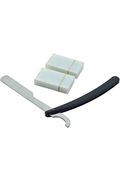 yenibagshop Razor de ras negru cu 10 lame complete