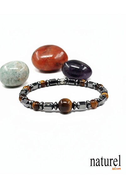 Naturel Tılsım Tiger Eye 6mm Natural Stone Bracelet