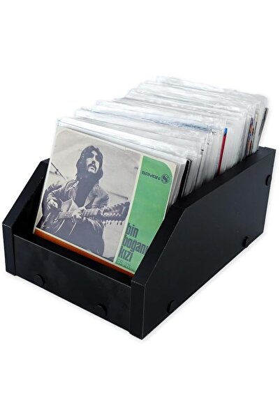 Genel Markalar Ahşap 7" Plak Kasası (Siyah)