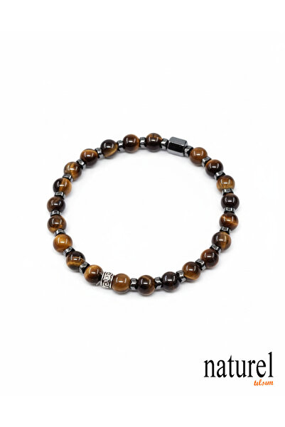 Naturel Tılsım Tiger Eye 6mm Natural Stone Bracelet