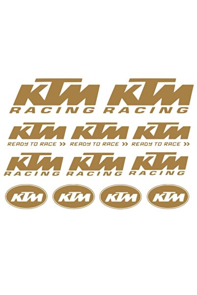 Oracal 651 Set 12 Stickere Moto, KTM Racing, cupru
