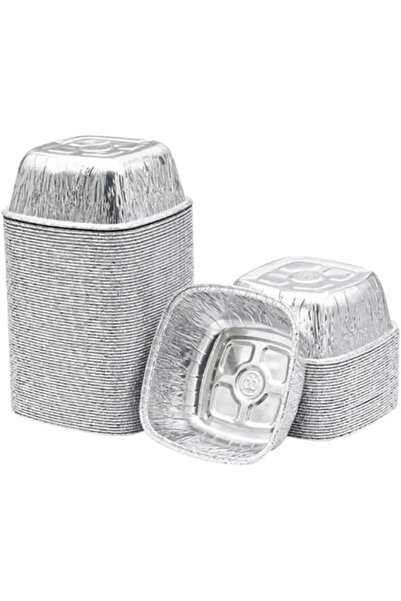 Genel Markalar Adet Kare Alüminyum Sütlaç Kasesi 10x10cm 240gr Aşure Kabı Yük...