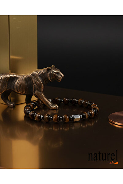 Naturel Tılsım Tiger Eye 6mm Natural Stone Bracelet