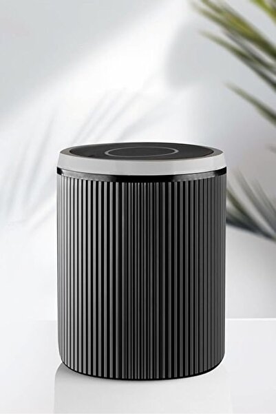 Genel Markalar Serisi Siyah Akrilik Çöp Kovası – Silindir, 5 Litre, 25cm, Kol...