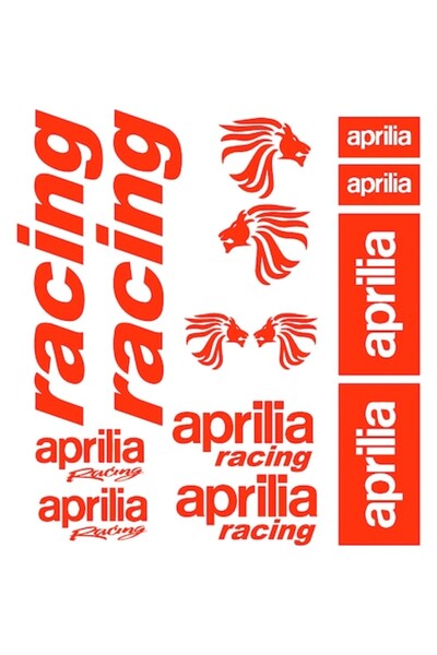 Oracal 651 Moto Sticker Set, Aprilia Racing orange