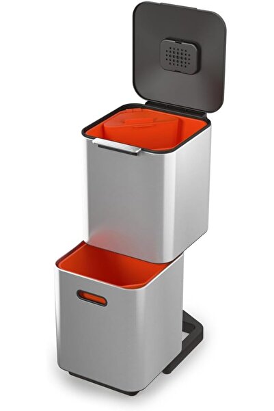 Leaf Shop Joseph Totem Çöp Kovası, Paslanmaz Çelik, 40 Litre