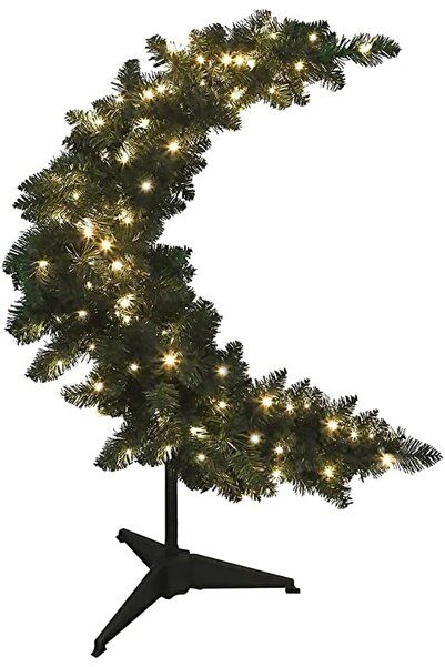 Generic Ramadan Crescent Decorative Light – Moon Ornament for Home (White, 90 cm)