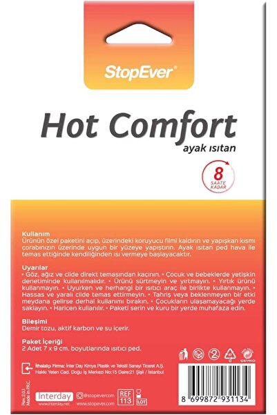 Genel Markalar Hot Comfort Ayak Isıtan 1x2