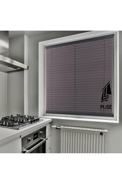 Sevimle Store Gri Plise Perde (Vidalı) (60G x 150Y cm)