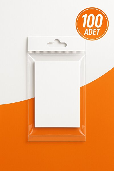 FATİHSAN Şeffaf Yapışkanlı Askılı Poşet 8X45 – OPP Ambalaj Jelatin (100 Adet)