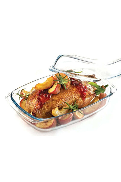 Termisil Rectangular 5.5 L Heat-Resistant Glass Baking Dish with Lid