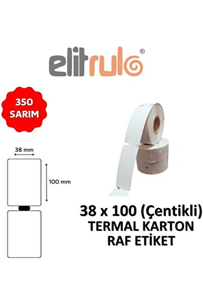 yenibagshop Термокартонена етикетка за рафт 38 mm x 100 mm перфорирана – 350 ...